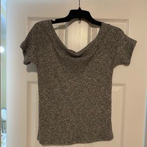 Fashion Nova Heather Gray Off the Shoulder Top